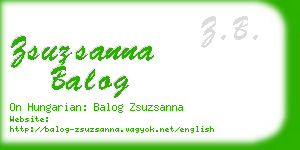 zsuzsanna balog business card